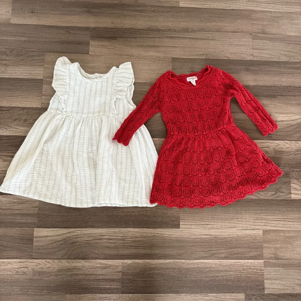 Cat & Jack Red and White Kids Dress Set